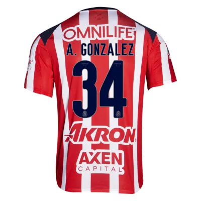 Chivas Armando Gonzalez 34 Home Jersey 2025/26