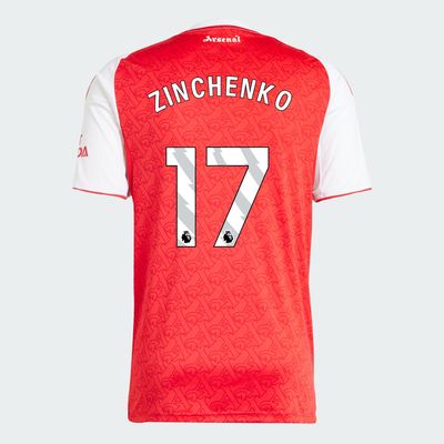 25-26 Arsenal Home ZINCHENKO 17 Jersey