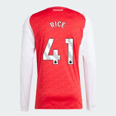 25-26 Arsenal Home RICE 41 Long Sleeve Jersey