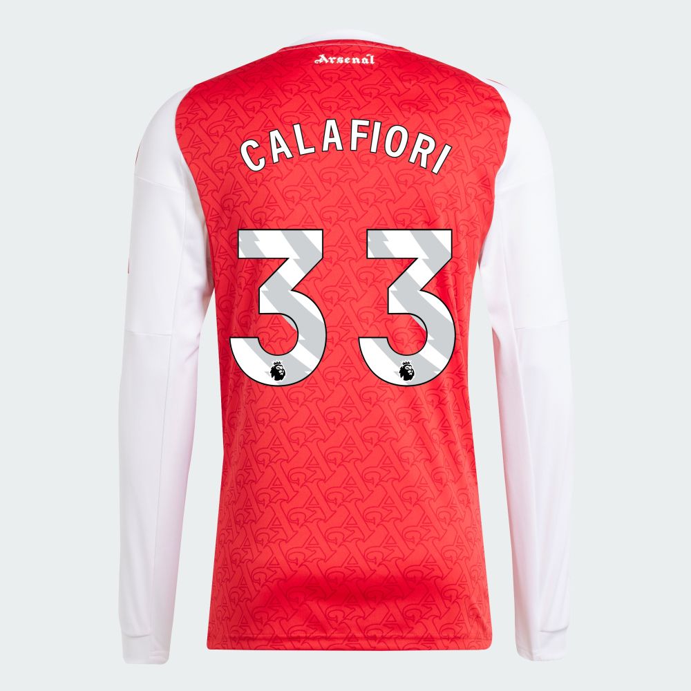 25-26 Arsenal Home CALAFIORI 33 Long Sleeve Jersey