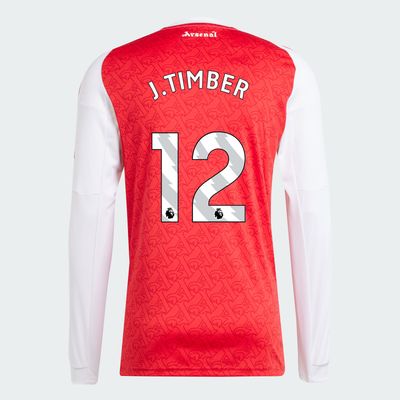 25-26 Arsenal Home J.TIMBER 12 Long Sleeve Jersey