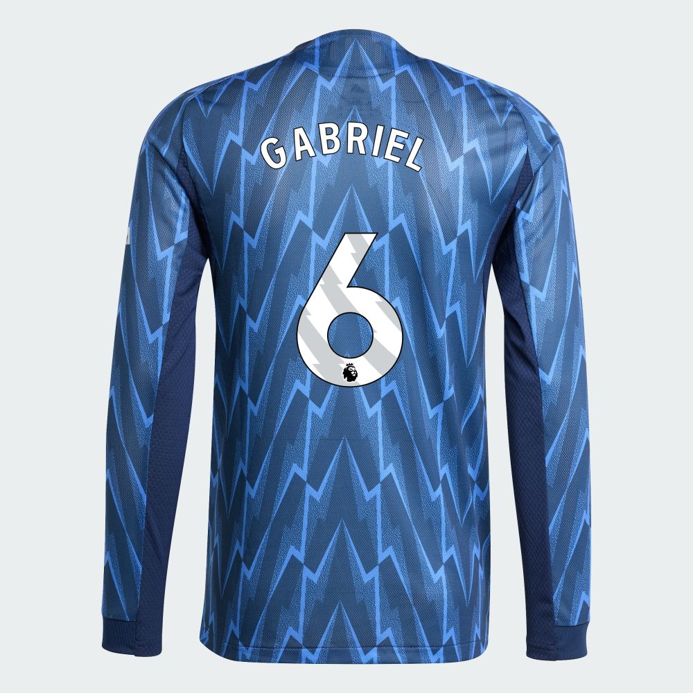 25-26 Arsenal Away GABRIEL 6 Long Sleeve Jersey (Player Version)