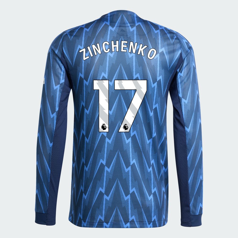 25-26 Arsenal Away ZINCHENKO 17 Long Sleeve Jersey (Player Version)