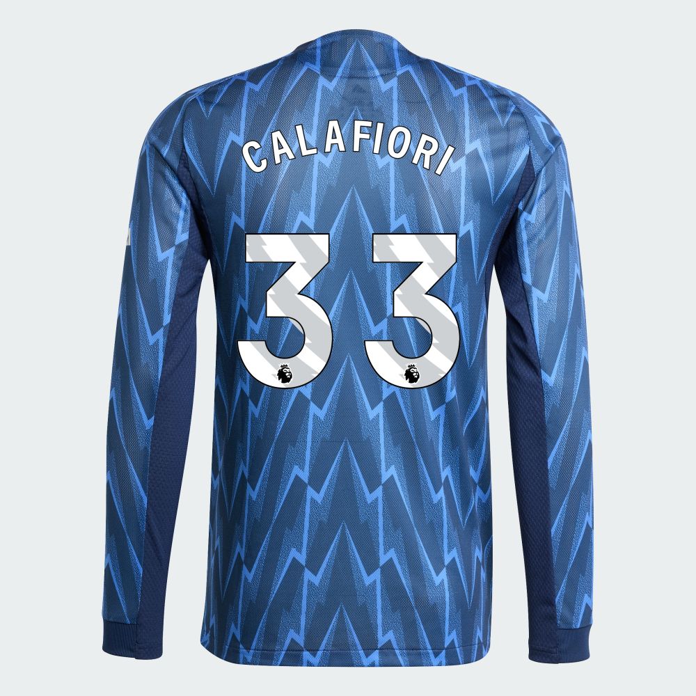 25-26 Arsenal Away CALAFIORI 33 Long Sleeve Jersey (Player Version)