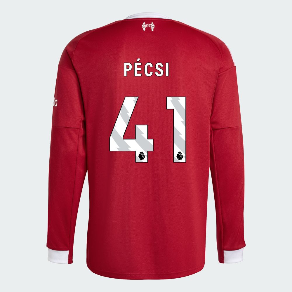 25-26 Liverpool Home PÉCSI 41 Long Sleeve Jersey