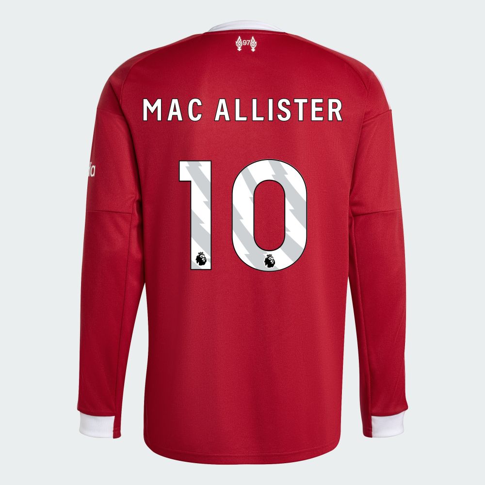 25-26 Liverpool Home MAC ALLISTER 10 Long Sleeve Jersey