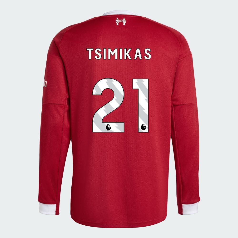 25-26 Liverpool Home TSIMIKAS 21 Long Sleeve Jersey