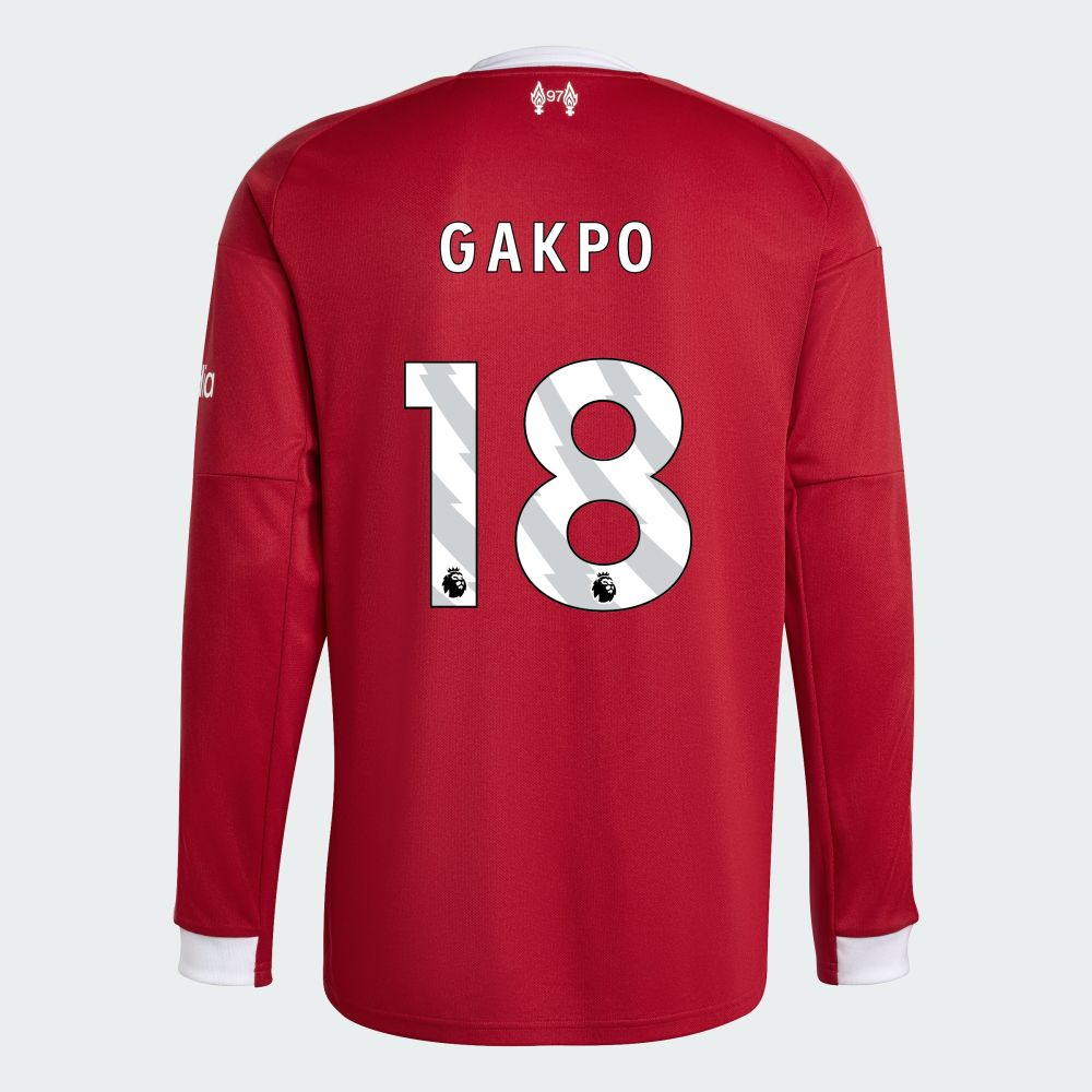 25-26 Liverpool Home GAKPO 18 Long Sleeve Jersey