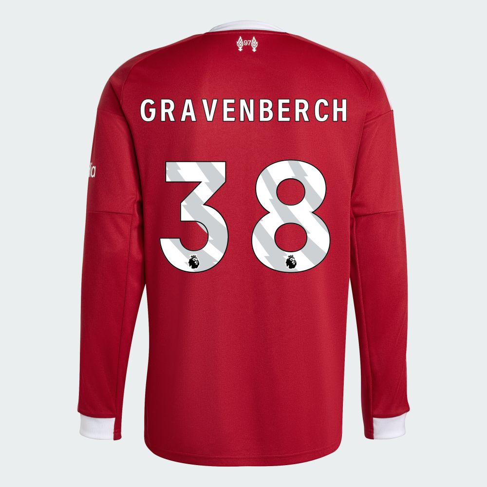 25-26 Liverpool Home GRAVENBERCH 38 Long Sleeve Jersey