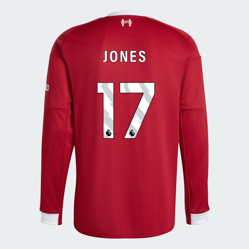 25-26 Liverpool Home JONES 17 Long Sleeve Jersey