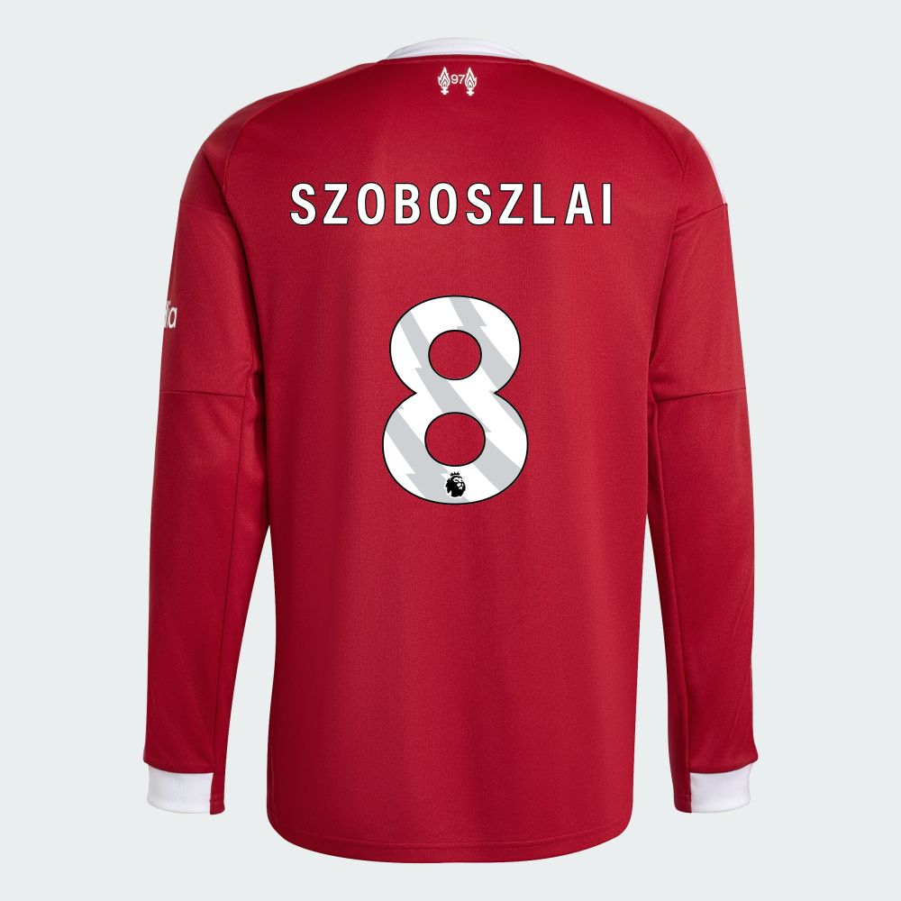 25-26 Liverpool Home SZOBOSZLAI 8 Long Sleeve Jersey