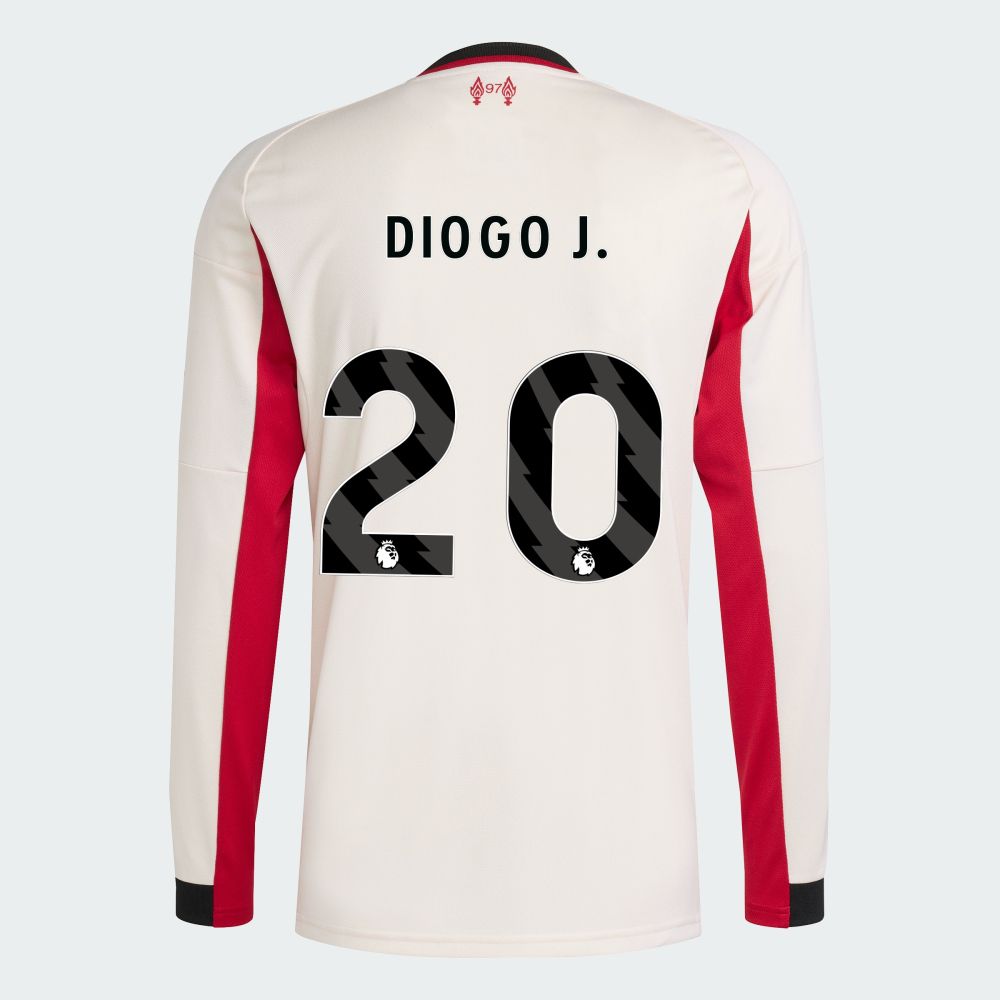 25-26 Liverpool Away DIOGO J. 20 Long Sleeve Jersey