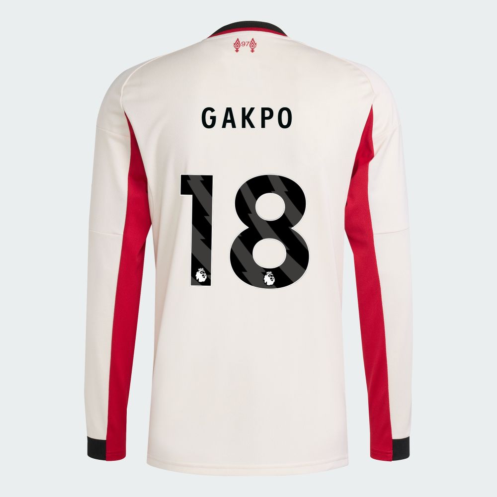 25-26 Liverpool Away GAKPO 18 Long Sleeve Jersey