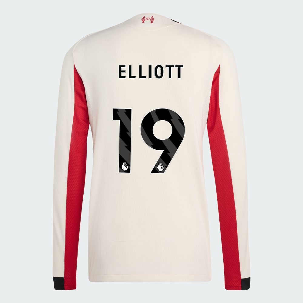 25-26 Liverpool Away ELLIOTT 19 Long Sleeve Jersey (Player Version)