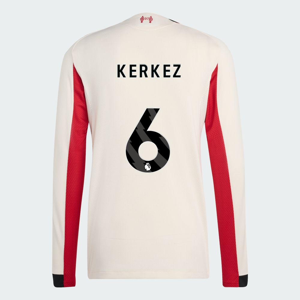 25-26 Liverpool Away KERKEZ 6 Long Sleeve Jersey (Player Version)