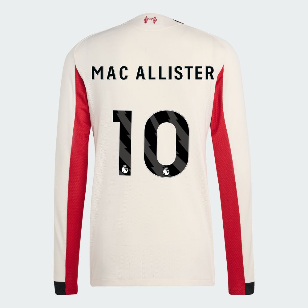 25-26 Liverpool Away MAC ALLISTER 10 Long Sleeve Jersey (Player Version)