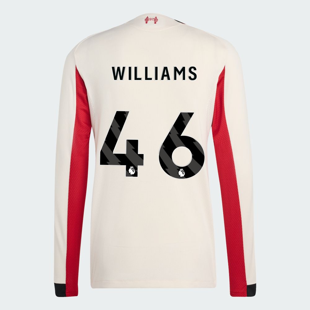 25-26 Liverpool Away WILLIAMS 46 Long Sleeve Jersey (Player Version)
