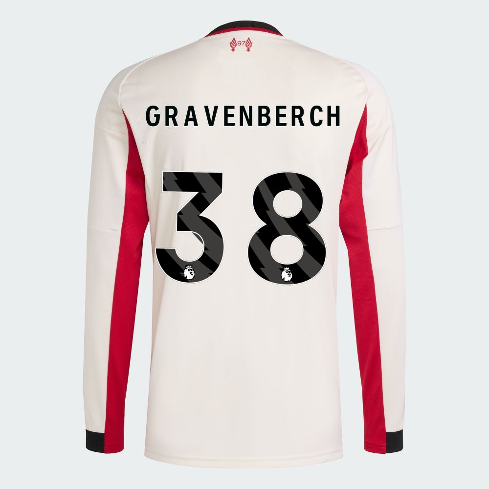 25-26 Liverpool Away GRAVENBERCH 38 Long Sleeve Jersey