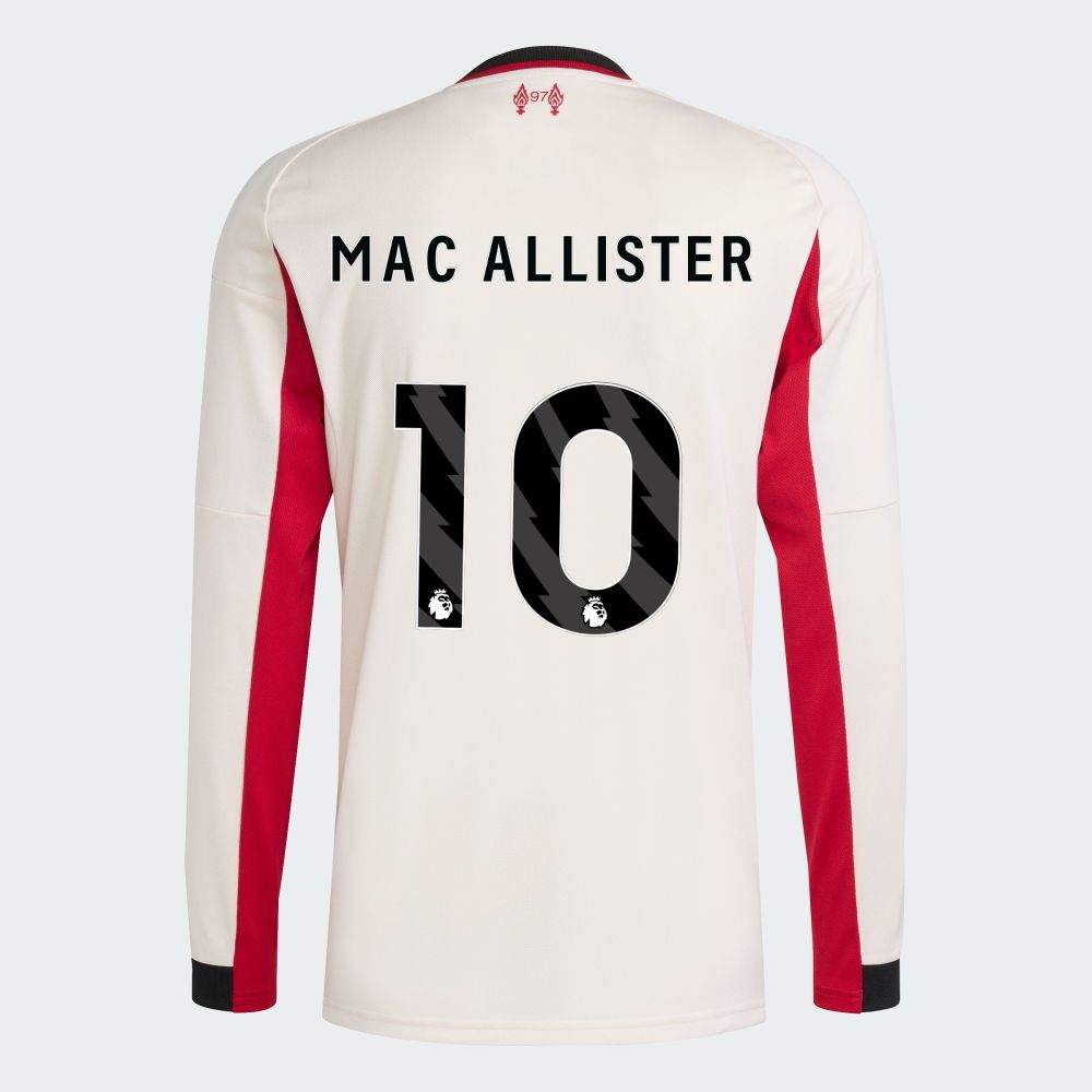 25-26 Liverpool Away MAC ALLISTER 10 Long Sleeve Jersey
