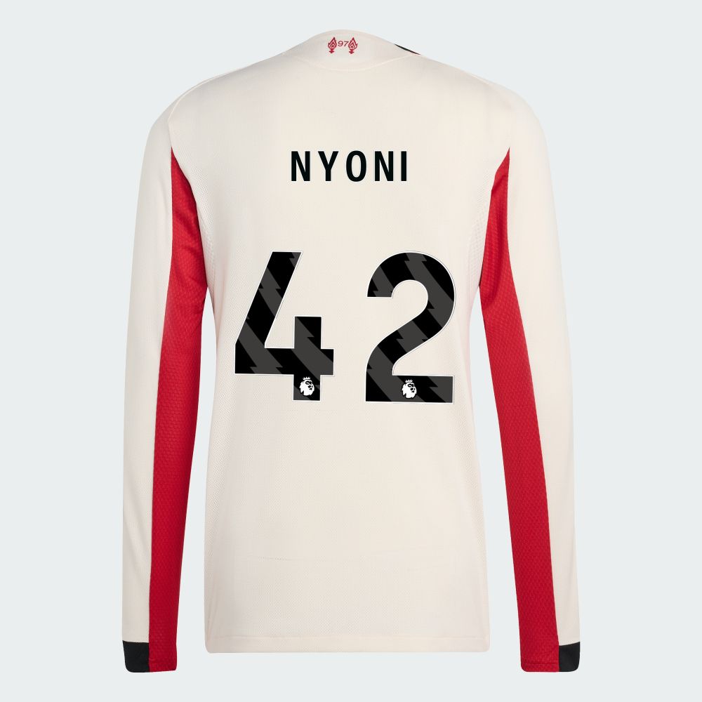 25-26 Liverpool Away NYONI 42 Long Sleeve Jersey (Player Version)