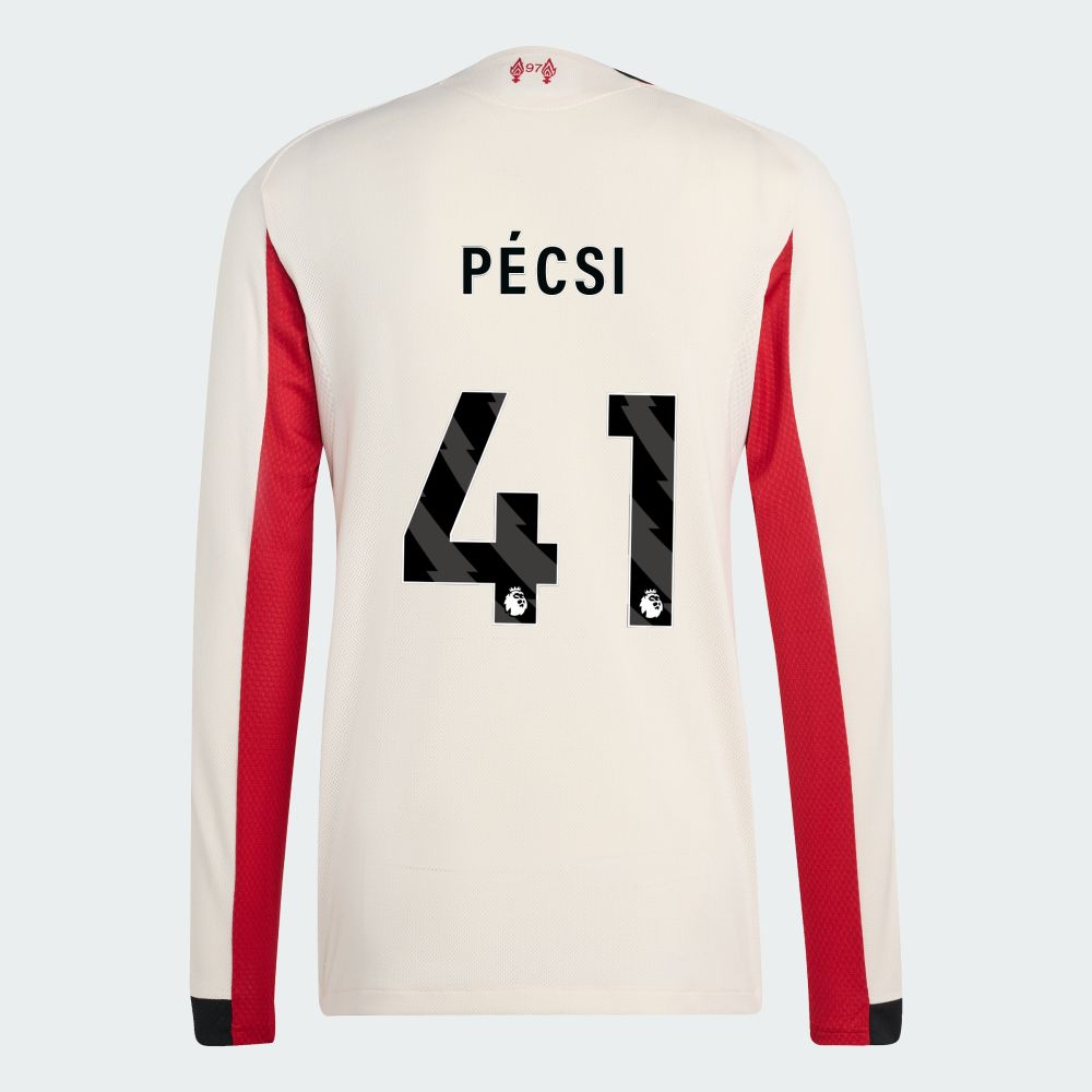 25-26 Liverpool Away PÉCSI 41 Long Sleeve Jersey (Player Version)