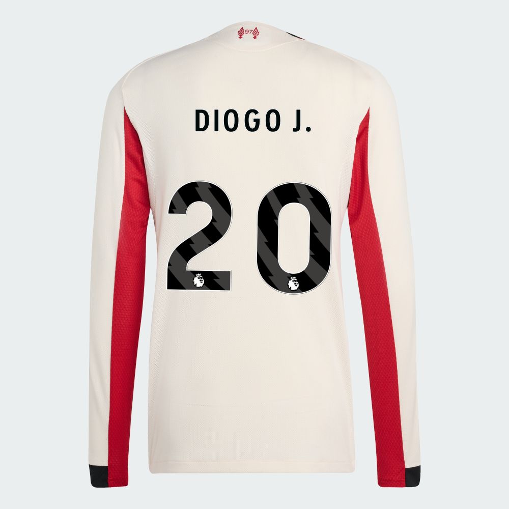 25-26 Liverpool Away DIOGO J. 20 Long Sleeve Jersey (Player Version)