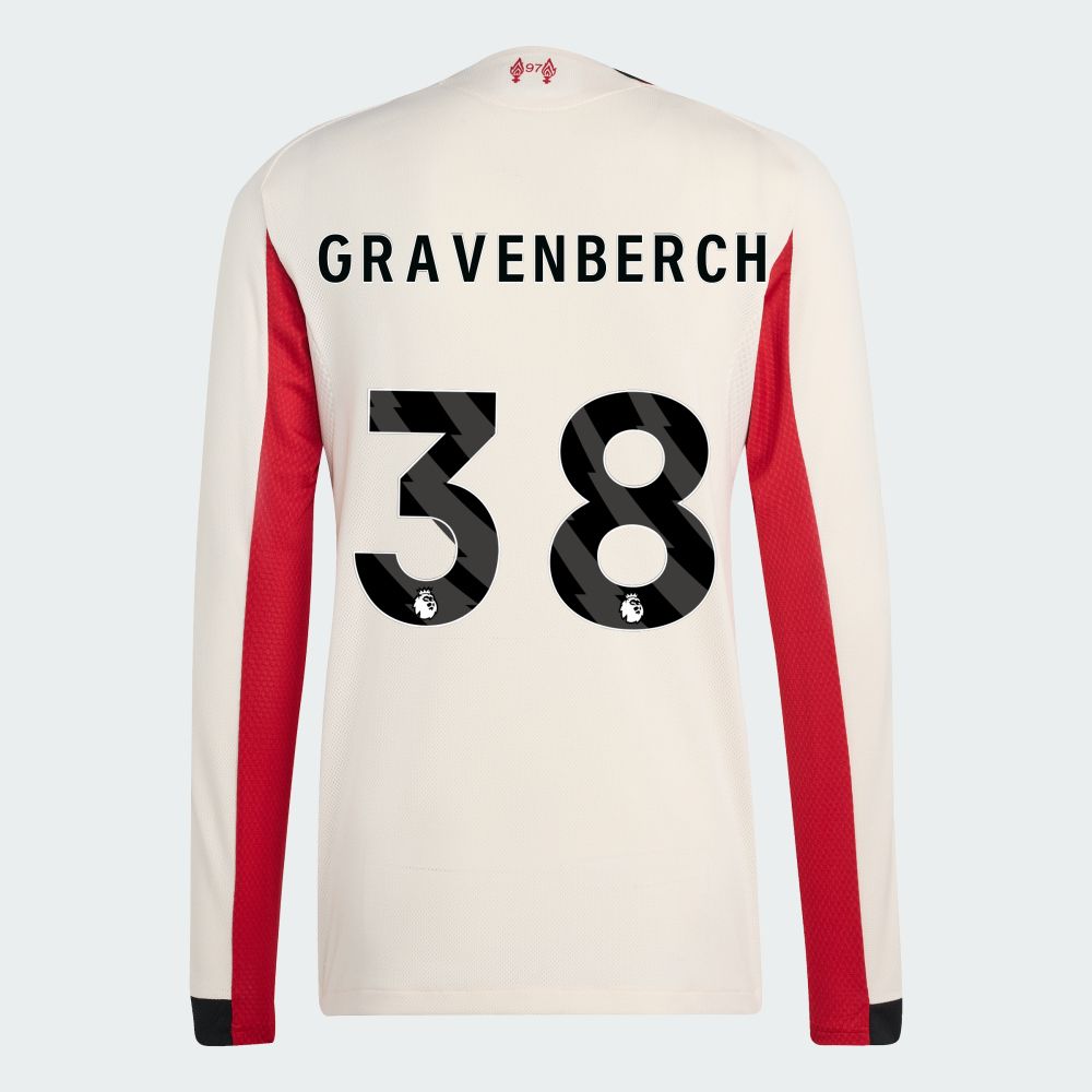 25-26 Liverpool Away GRAVENBERCH 38 Long Sleeve Jersey (Player Version)