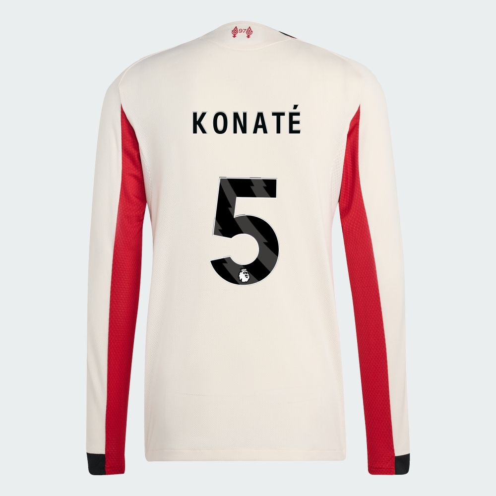 25-26 Liverpool Away KONATÉ 5 Long Sleeve Jersey (Player Version)