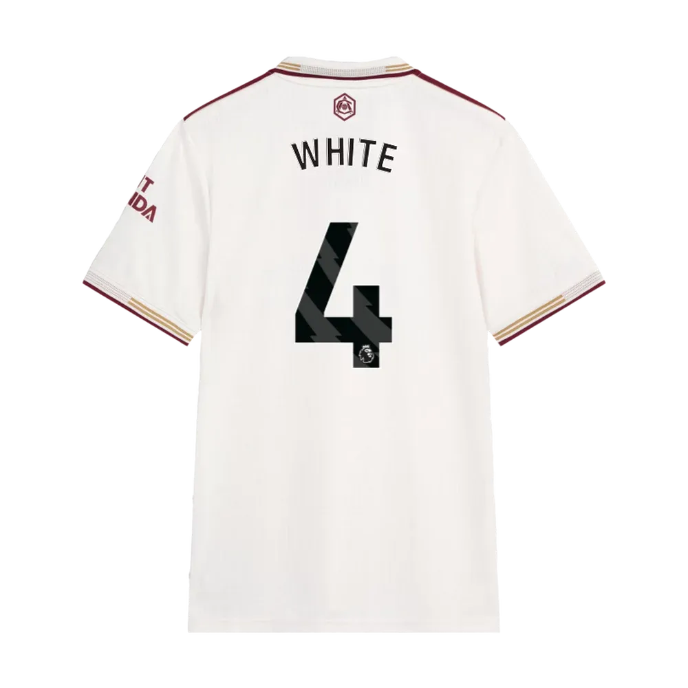 25-26 Arsenal Third WHITE 4 Jersey (Player Version)