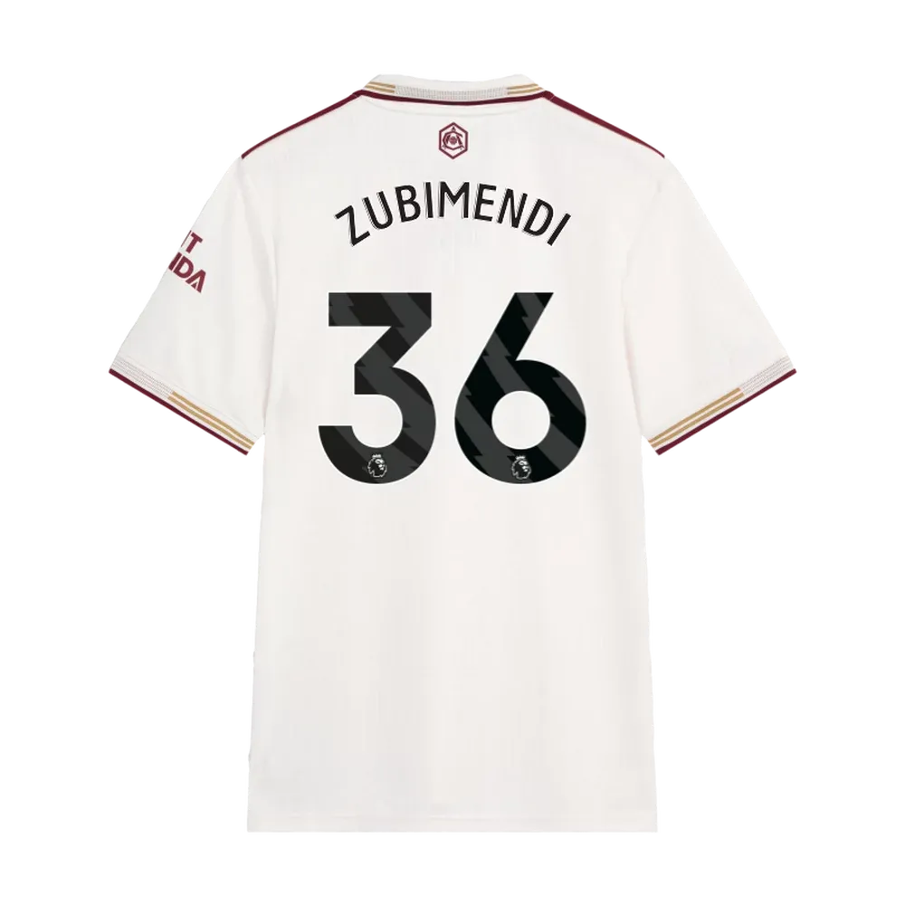 25-26 Arsenal Third ZUBIMENDI 36 Jersey (Player Version)