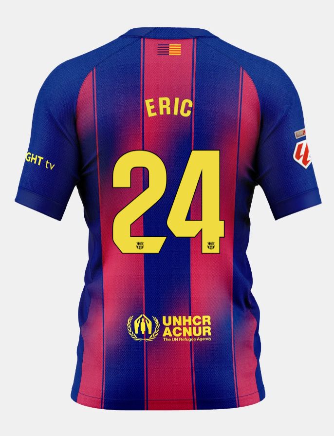 25-26 Barcelona Home ERIC 24 Jersey