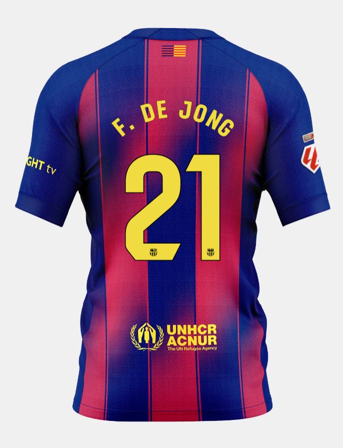 25-26 Barcelona Home F. DE JONG 21 Jersey
