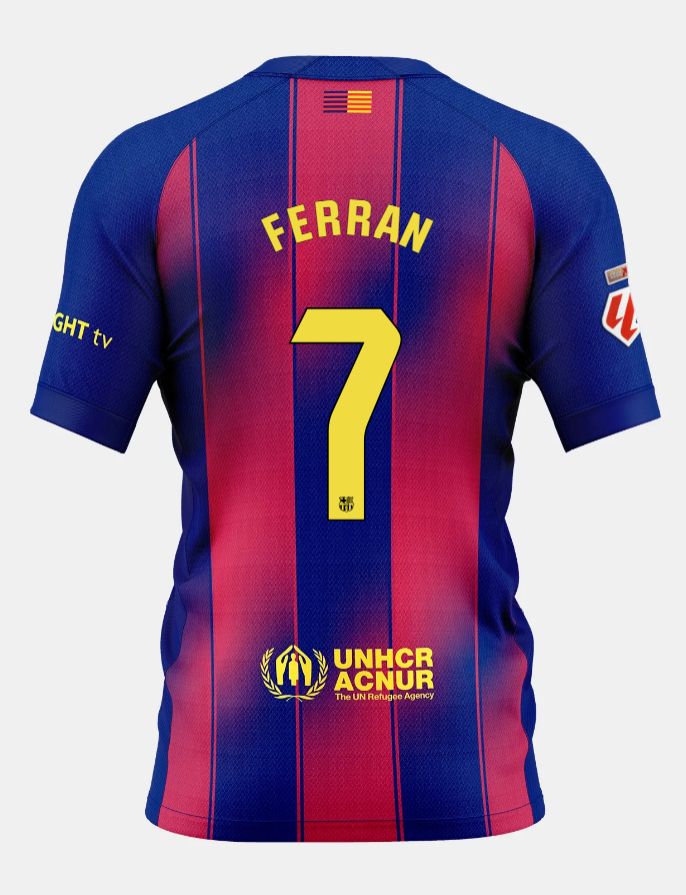 25-26 Barcelona Home FERRAN 7 Jersey