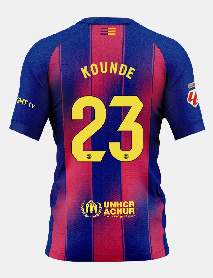 25-26 Barcelona Home KOUNDE 23 Jersey