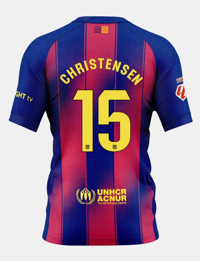25-26 Barcelona Home CHRISTENSEN 15 Jersey