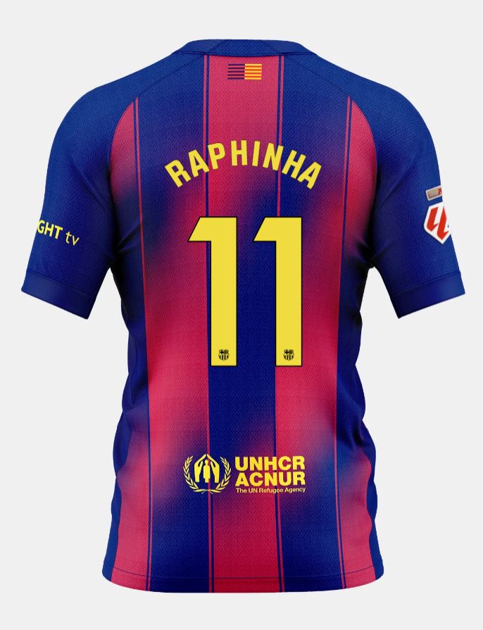 25-26 Barcelona Home RAPHINHA 11 Jersey