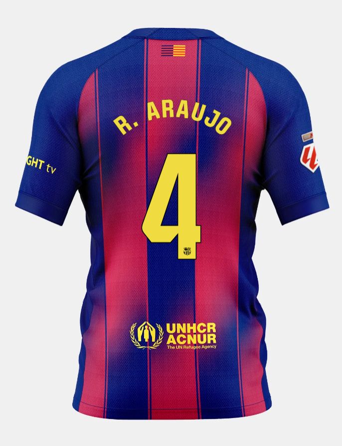 25-26 Barcelona Home R. ARAUJO 4 Jersey