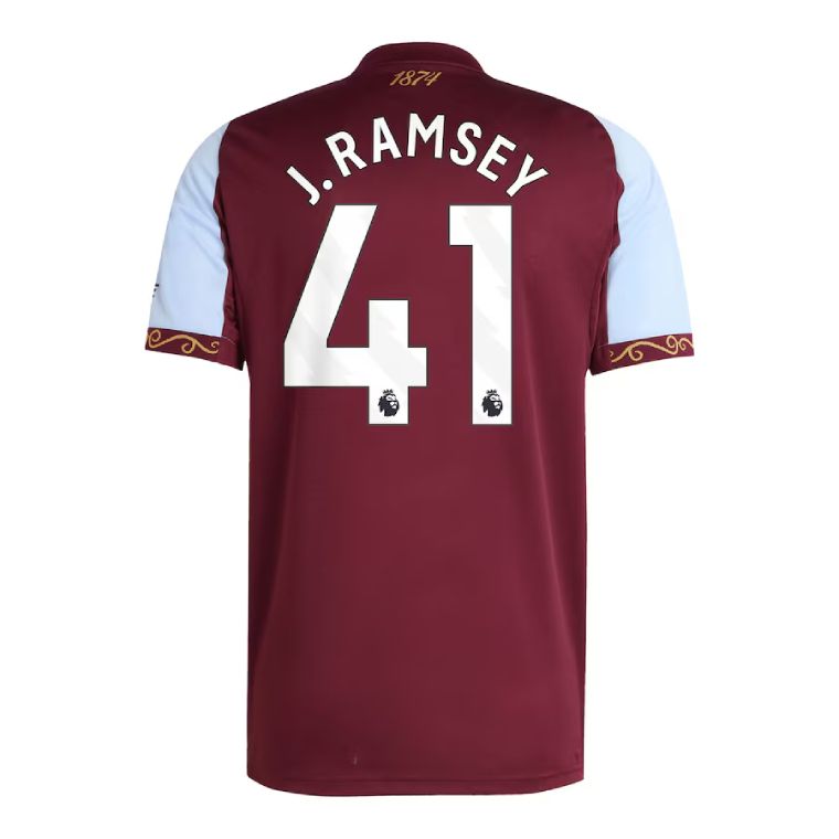 25-26 Aston Villa Home J. RAMSEY 41 Jersey