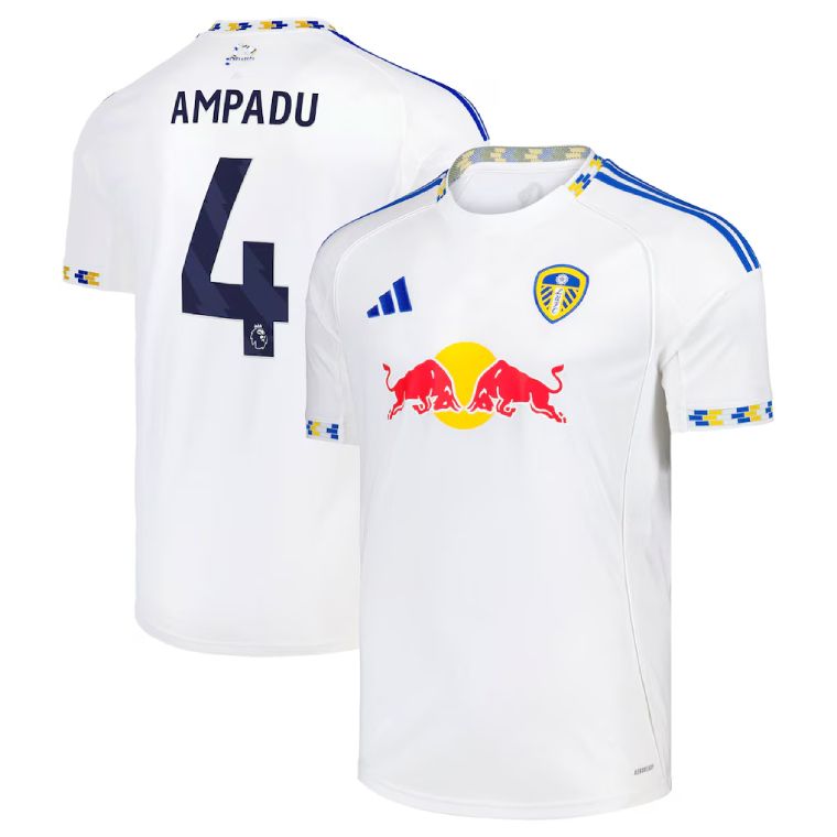 25-26 Leeds United Home AMPADU 4 Jersey