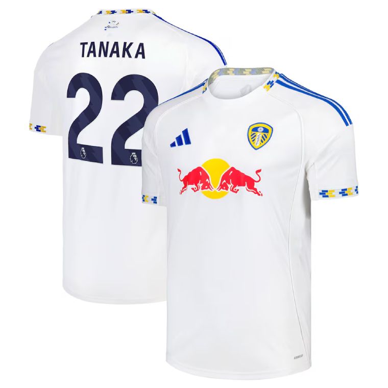 25-26 Leeds United Home TANAKA 22 Jersey
