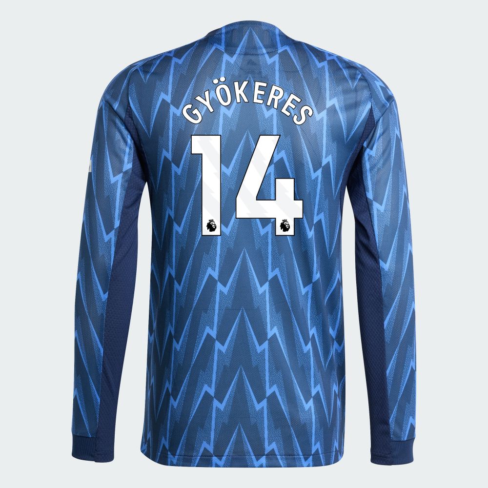 25-26 Arsenal Away GYÖKERES 14  Long Sleeve Jersey (Player Version)