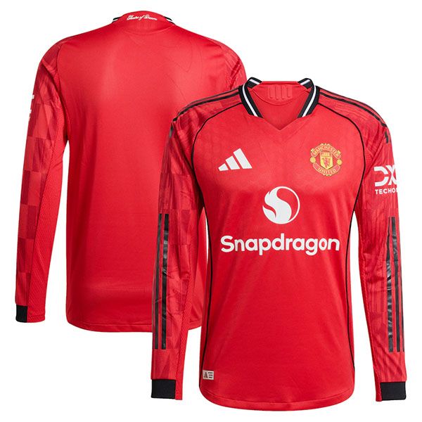 25-26 Manchester United Home LS Jersey (Player Version)
