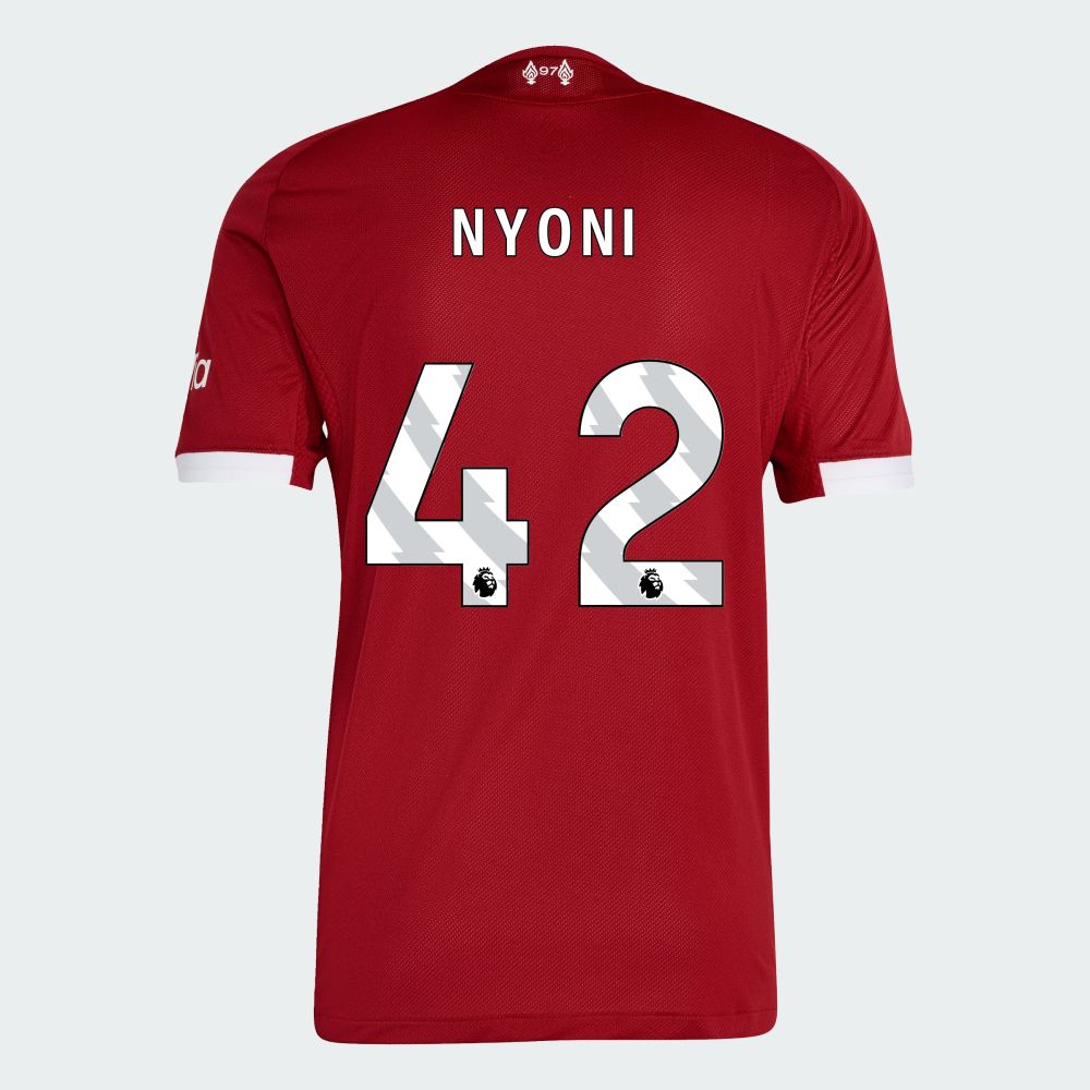 25-26 Liverpool Home NYONI 42 Jersey (Player Version)