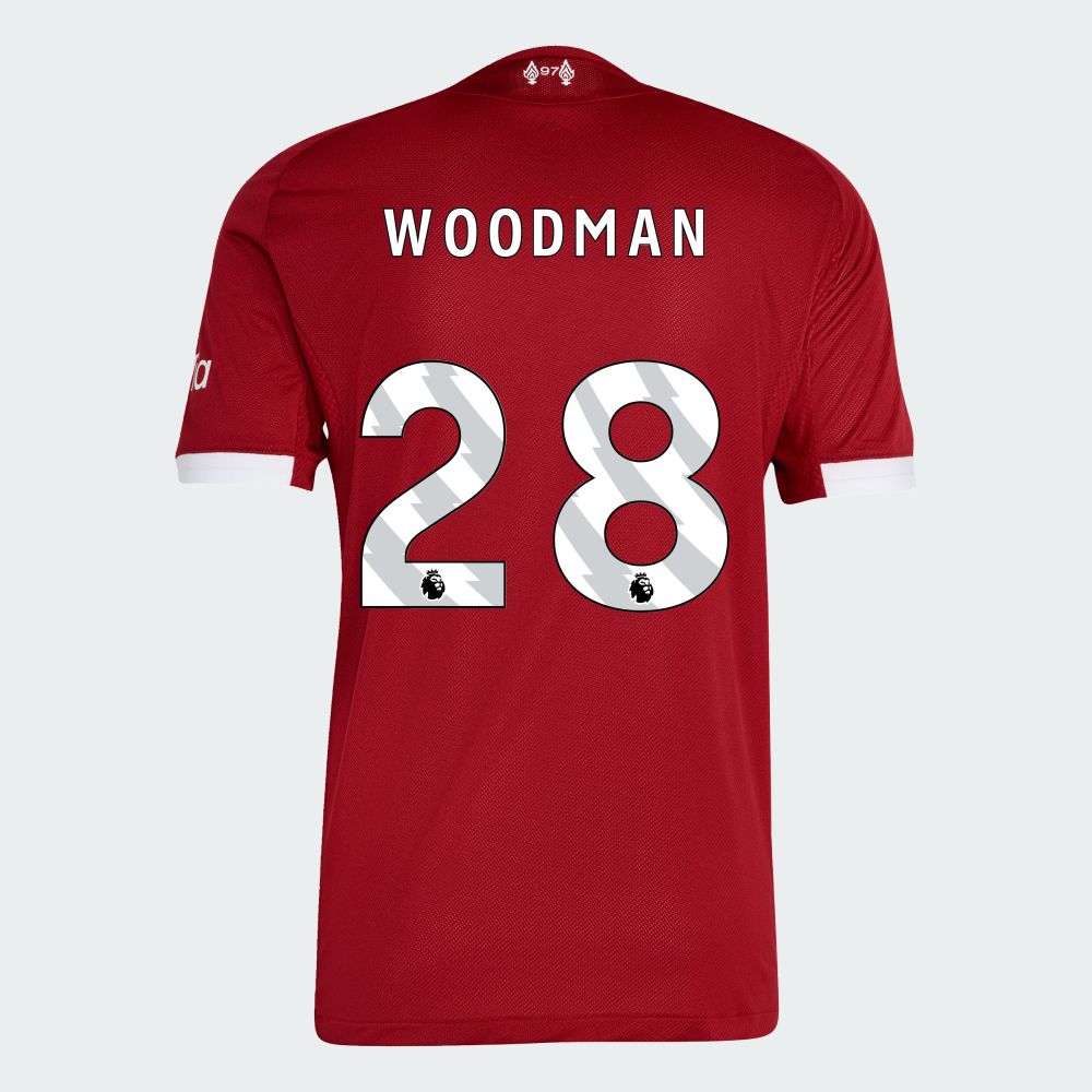 25-26 Liverpool Home WOODMAN 28 Jersey (Player Version)