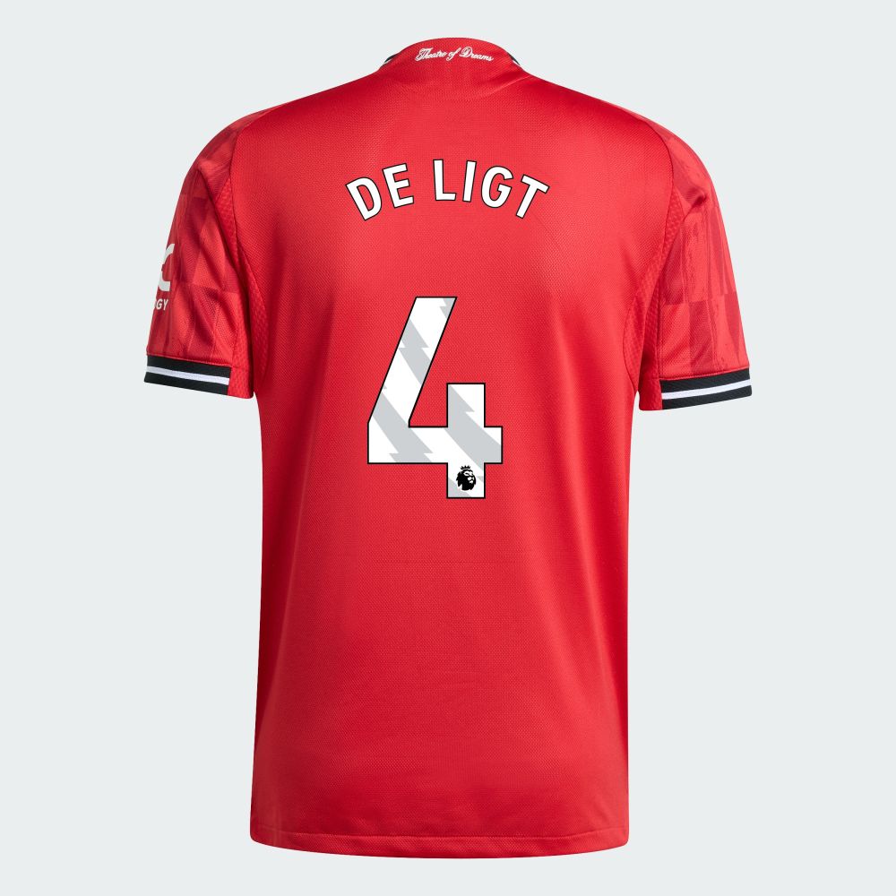 25-26 Manchester United Home DE LIGT 4 Jersey (Player Version)