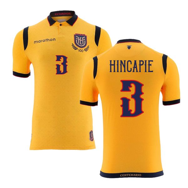 Ecuador Home Hincapie 3 Jersey 2025/26