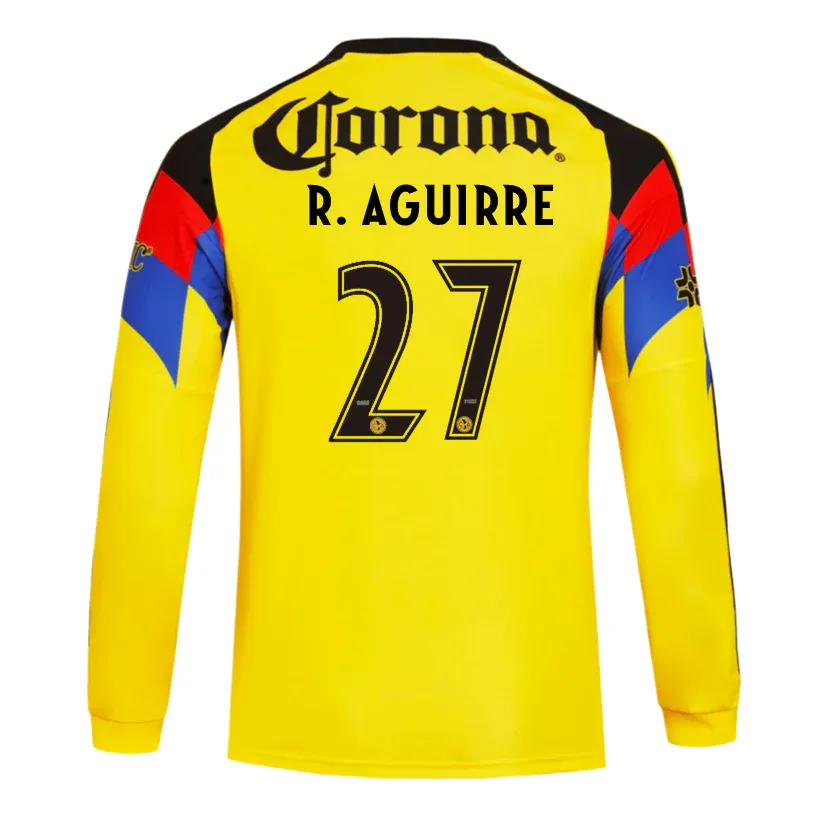 25-26 Club American Home Long Sleeve R.AGUIRRE 27 Jersey
