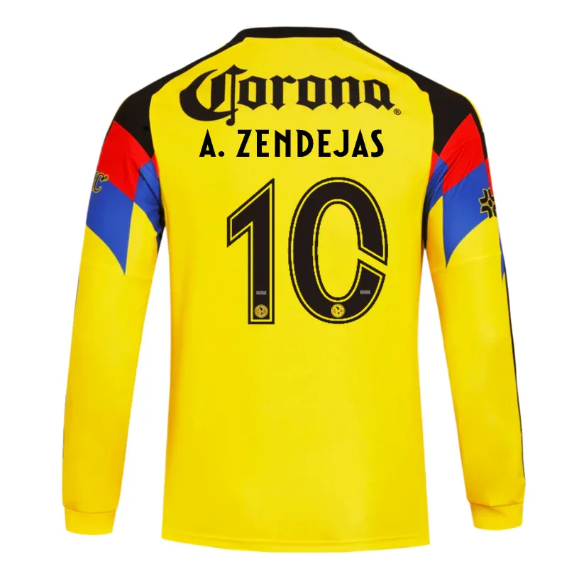 25-26 Club American Home Long Sleeve A. ZENDEJAS 10 Jersey