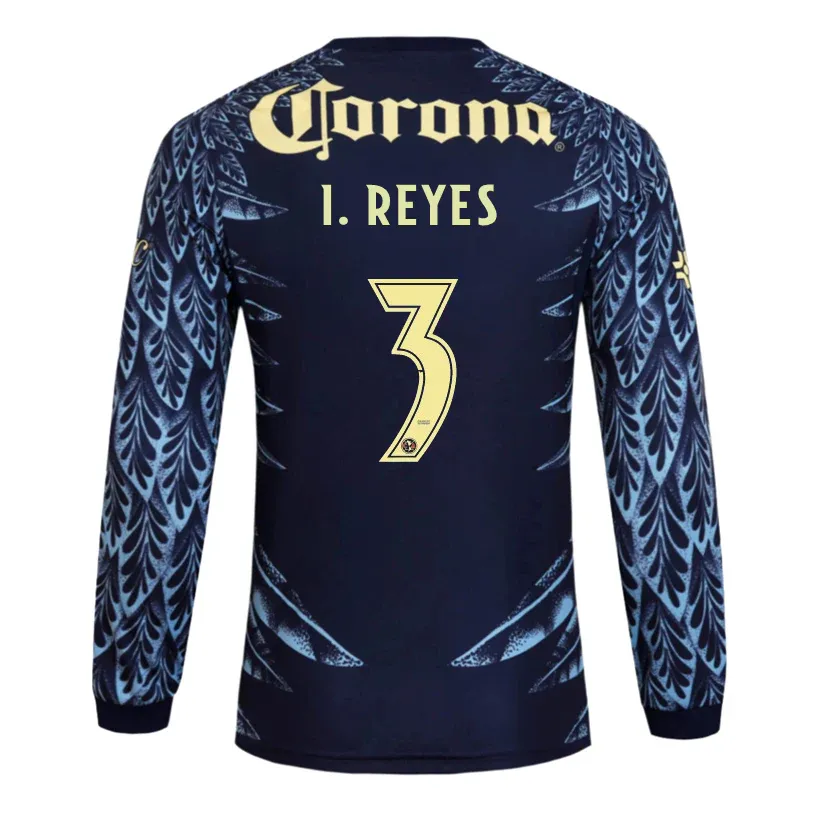 25-26 Club American Away Long Sleeve I. REYES 3 Jersey