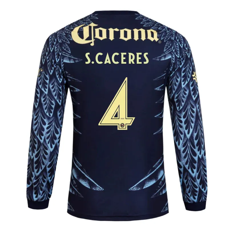 25-26 Club American Away Long Sleeve S. CACERES 4 Jersey